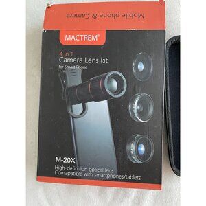 Mactrem 4-In-1 Smartphone Camera Lens Kit With M-20X Telephoto Zoom Lens Tripod